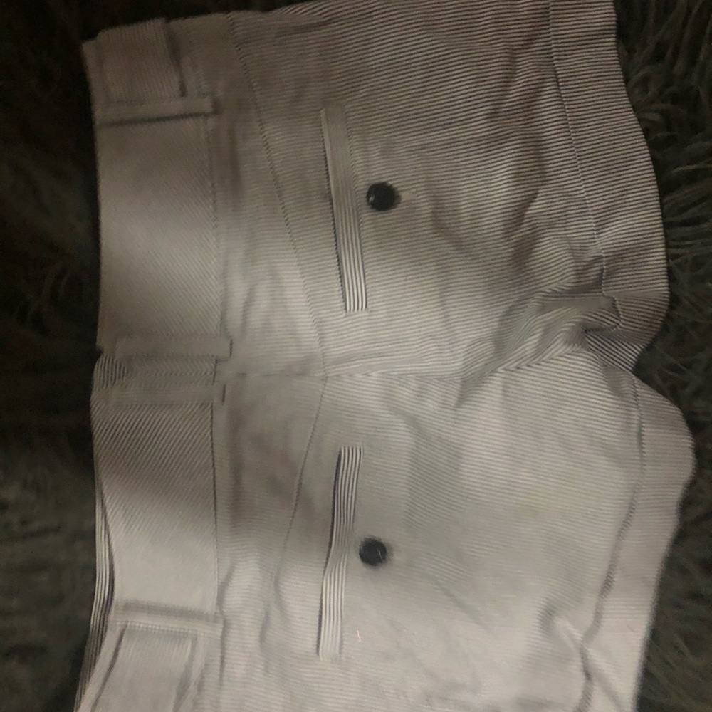 Blue and white stripped shorts